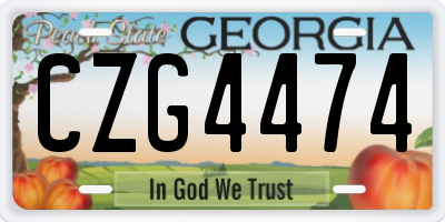 GA license plate CZG4474