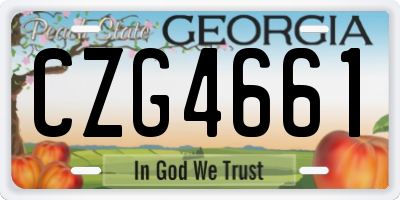 GA license plate CZG4661