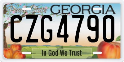 GA license plate CZG4790
