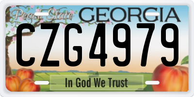 GA license plate CZG4979