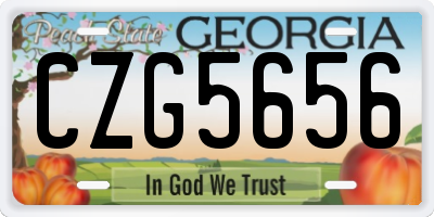 GA license plate CZG5656