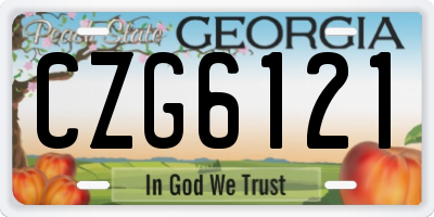 GA license plate CZG6121