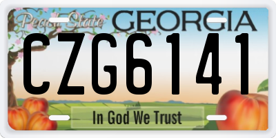 GA license plate CZG6141
