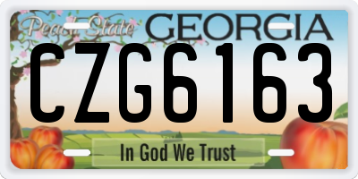 GA license plate CZG6163
