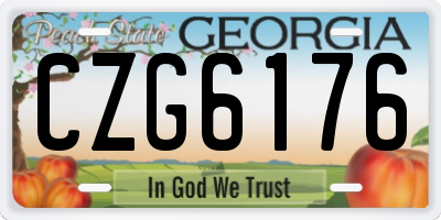 GA license plate CZG6176