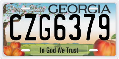 GA license plate CZG6379