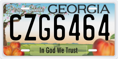 GA license plate CZG6464