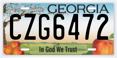 GA license plate CZG6472
