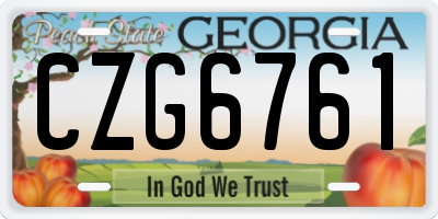 GA license plate CZG6761