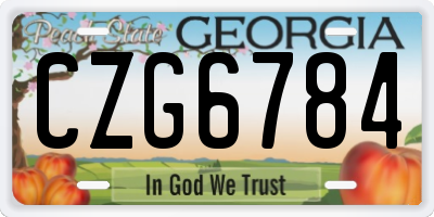 GA license plate CZG6784
