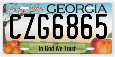 GA license plate CZG6865