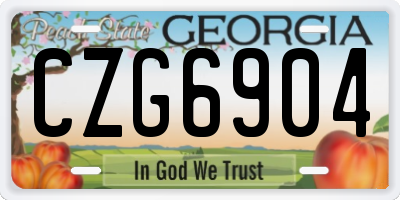 GA license plate CZG6904