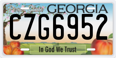 GA license plate CZG6952