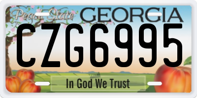 GA license plate CZG6995
