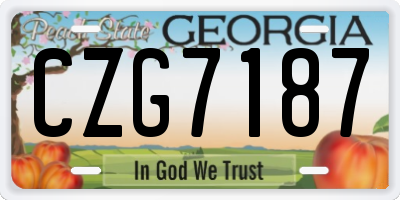 GA license plate CZG7187