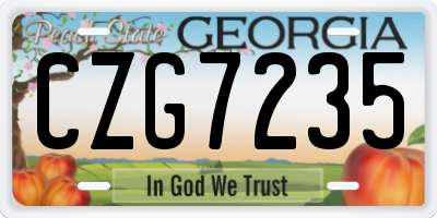 GA license plate CZG7235