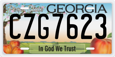 GA license plate CZG7623