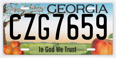 GA license plate CZG7659