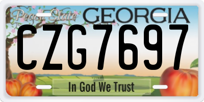 GA license plate CZG7697