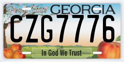 GA license plate CZG7776