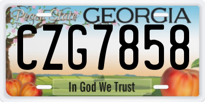 GA license plate CZG7858