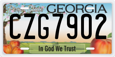GA license plate CZG7902