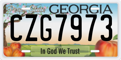 GA license plate CZG7973