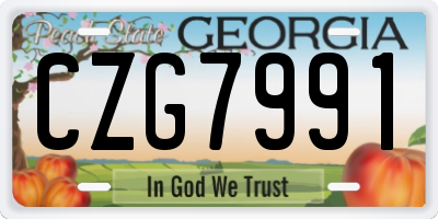 GA license plate CZG7991