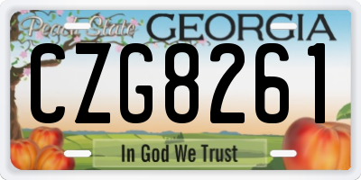 GA license plate CZG8261