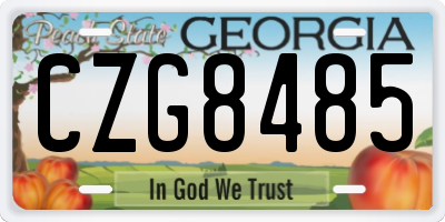 GA license plate CZG8485