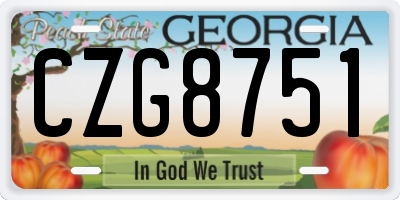 GA license plate CZG8751