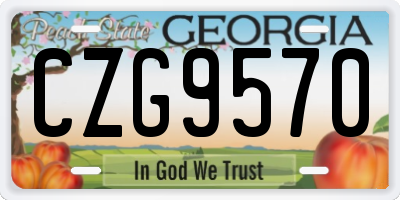 GA license plate CZG9570