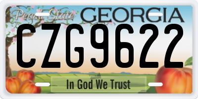 GA license plate CZG9622