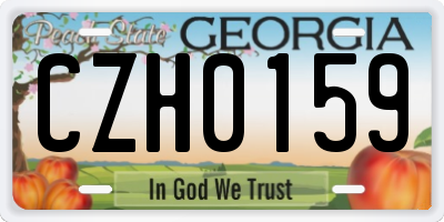 GA license plate CZH0159