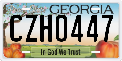 GA license plate CZH0447