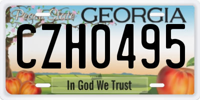GA license plate CZH0495