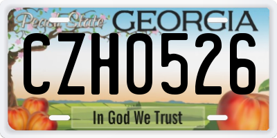 GA license plate CZH0526
