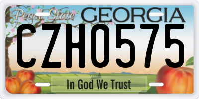 GA license plate CZH0575
