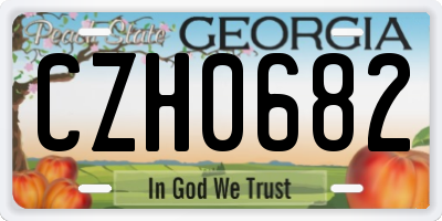 GA license plate CZH0682