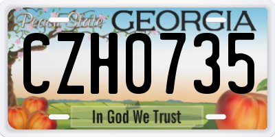 GA license plate CZH0735