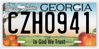 GA license plate CZH0941