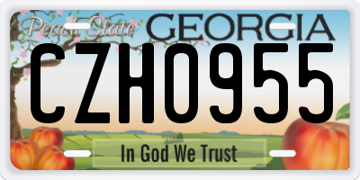 GA license plate CZH0955
