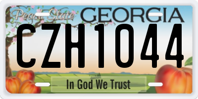 GA license plate CZH1044