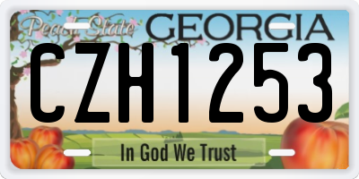 GA license plate CZH1253