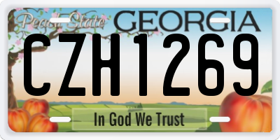 GA license plate CZH1269