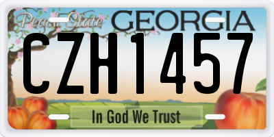GA license plate CZH1457
