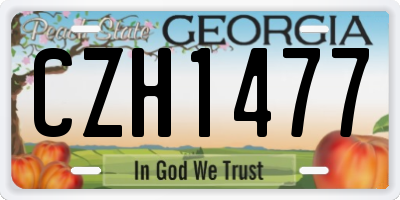 GA license plate CZH1477