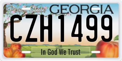 GA license plate CZH1499