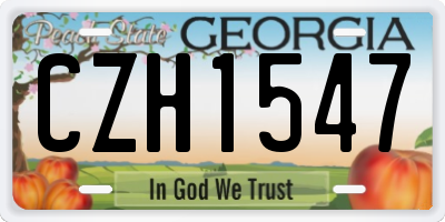 GA license plate CZH1547