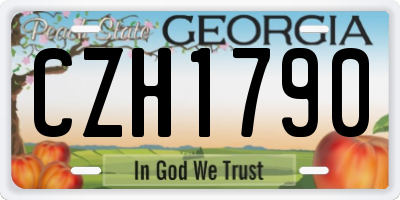 GA license plate CZH1790